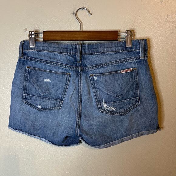 Hudson Cutoff Button Fly Denim Jean Shorts Size 26 - Picture 2 of 4